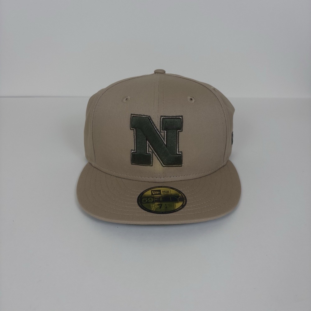 Nebraska Huskers New Era Camel & Rifle 59FIFTY Fitted Hat Men's 7 1/4 Military